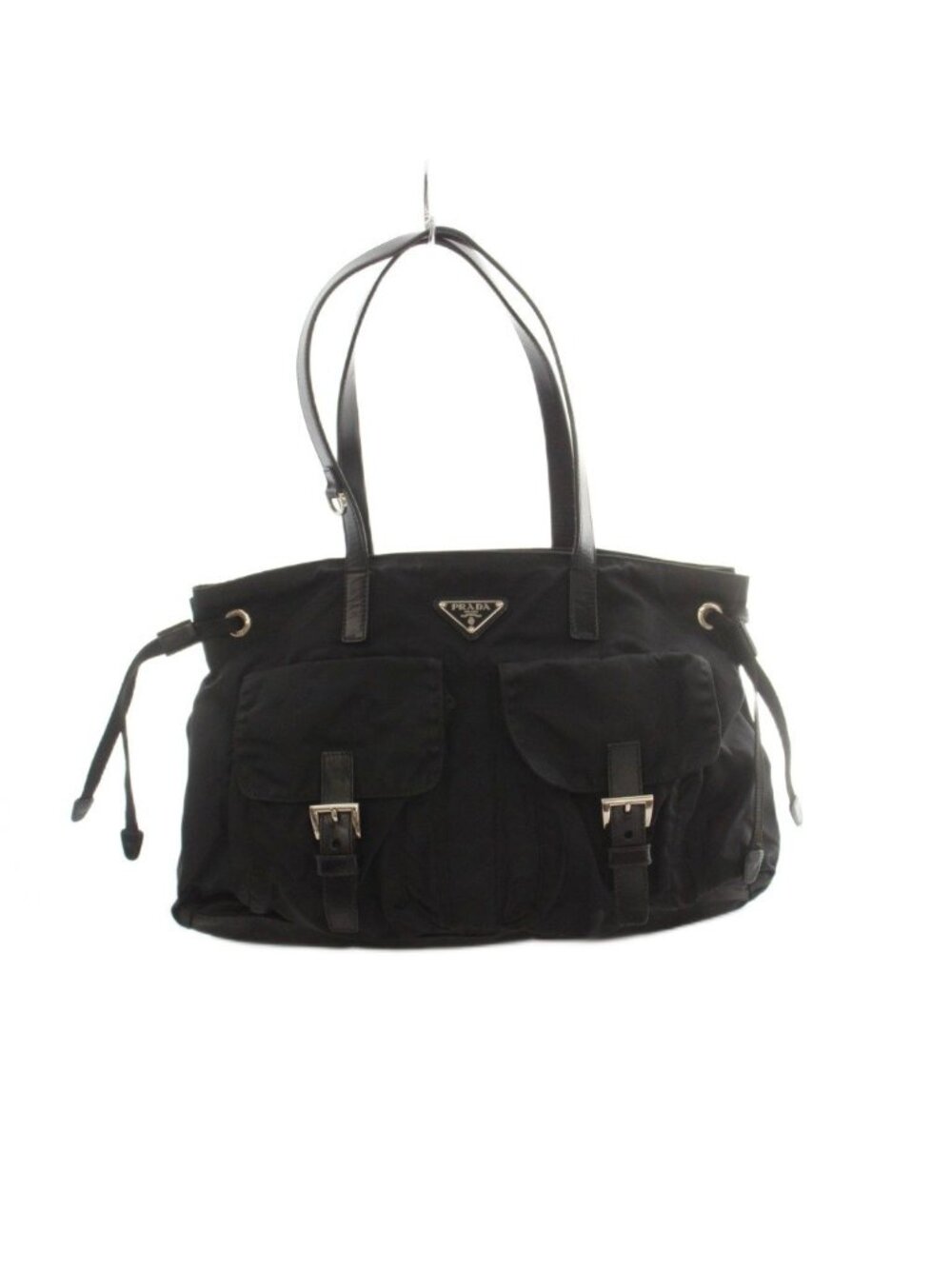 Prada Nylon Tote Bag Drawstring Black